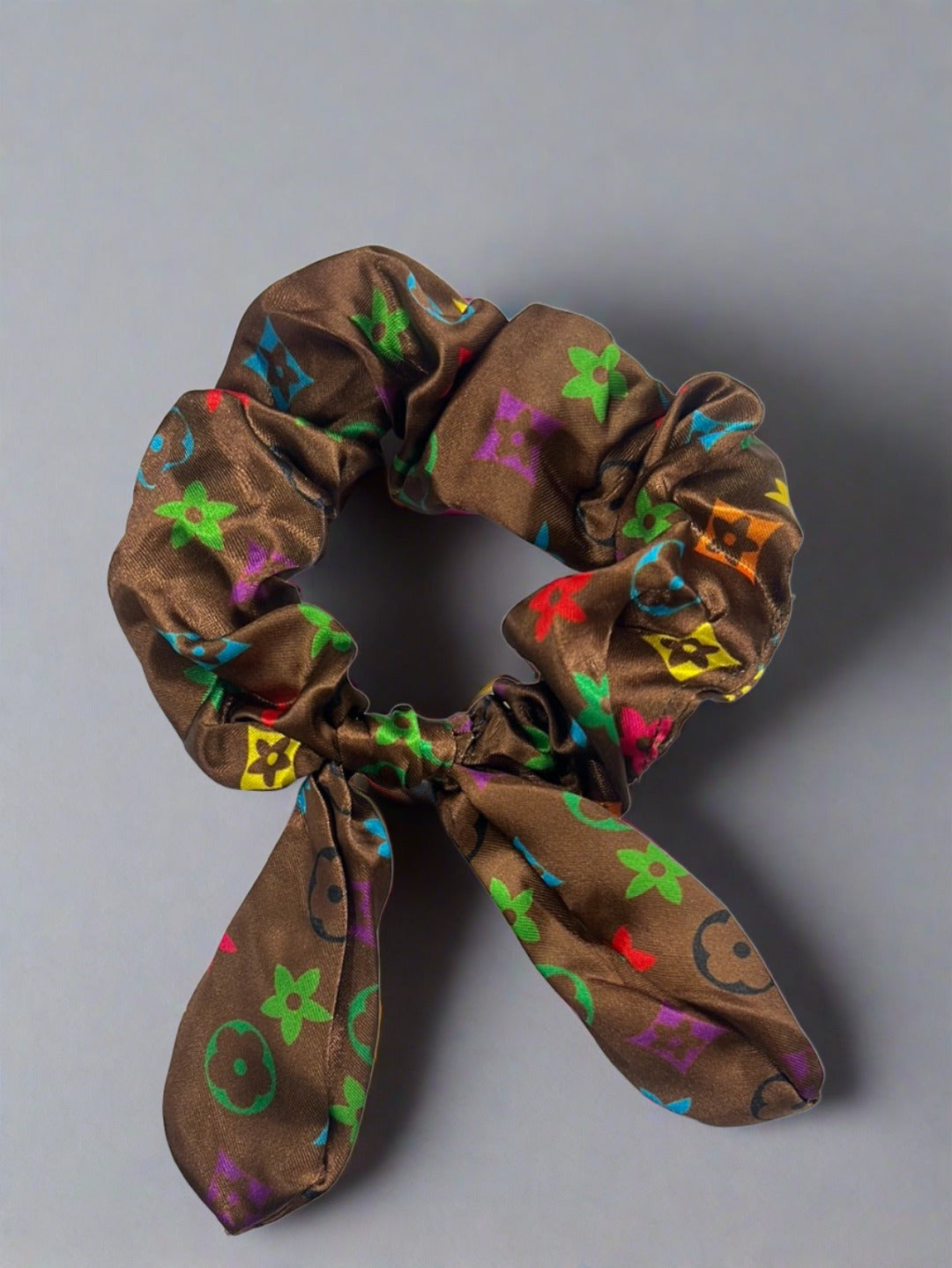 Silk Star Printed Scrunchy with Tail