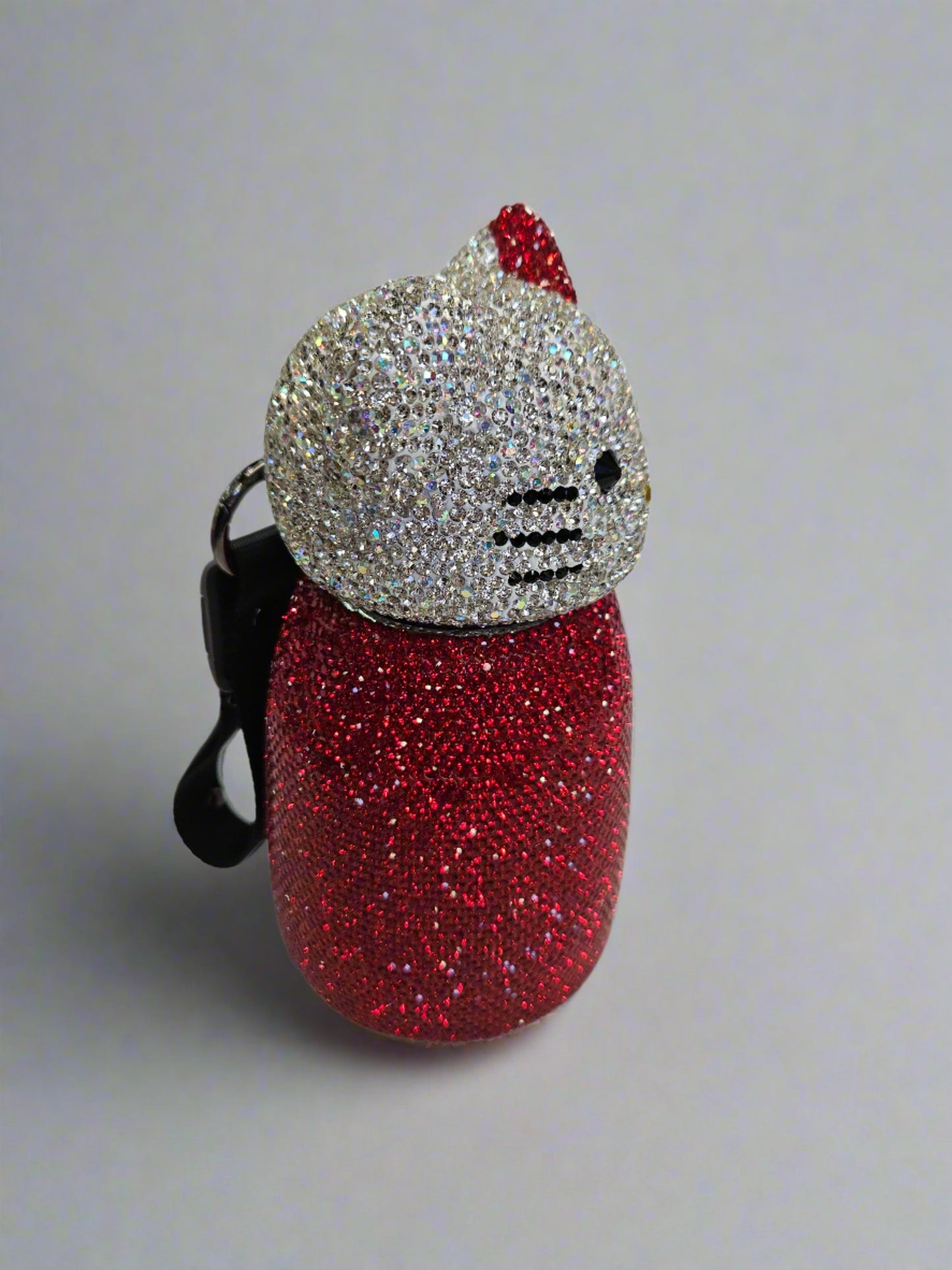 Red Kitty Rhinestone Stainless Steel Water Bottle