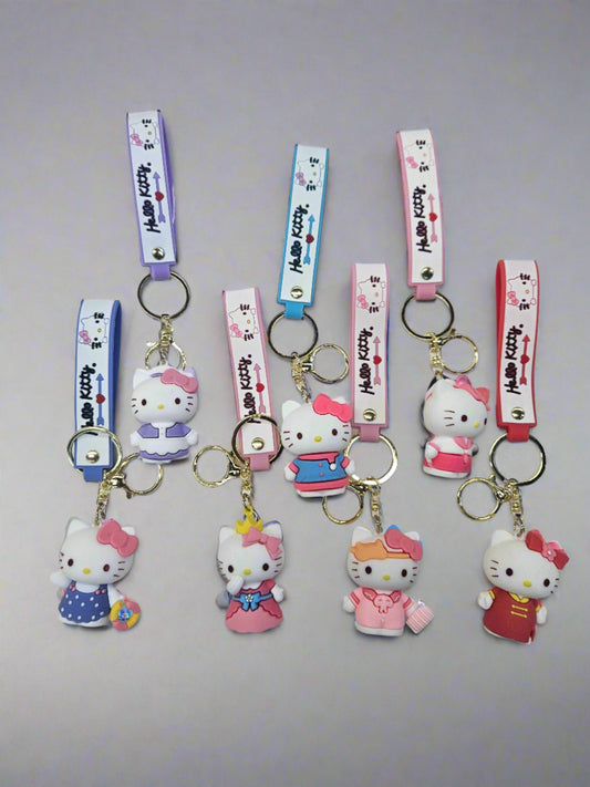 KITTY MIXTURE 3D SILICON KEYCHAIN (12PC)