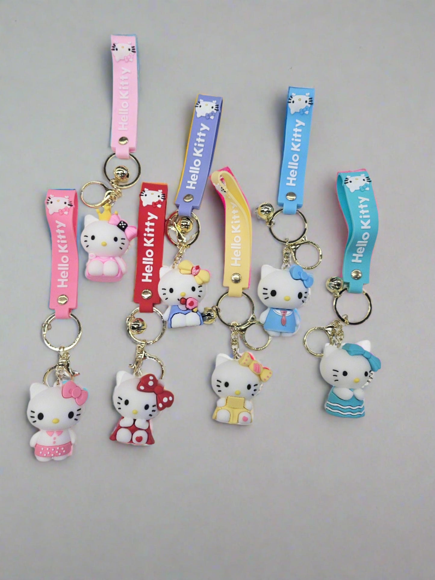 DH-175 KITTY 3D SILICON KEYCHAIN (12PC)