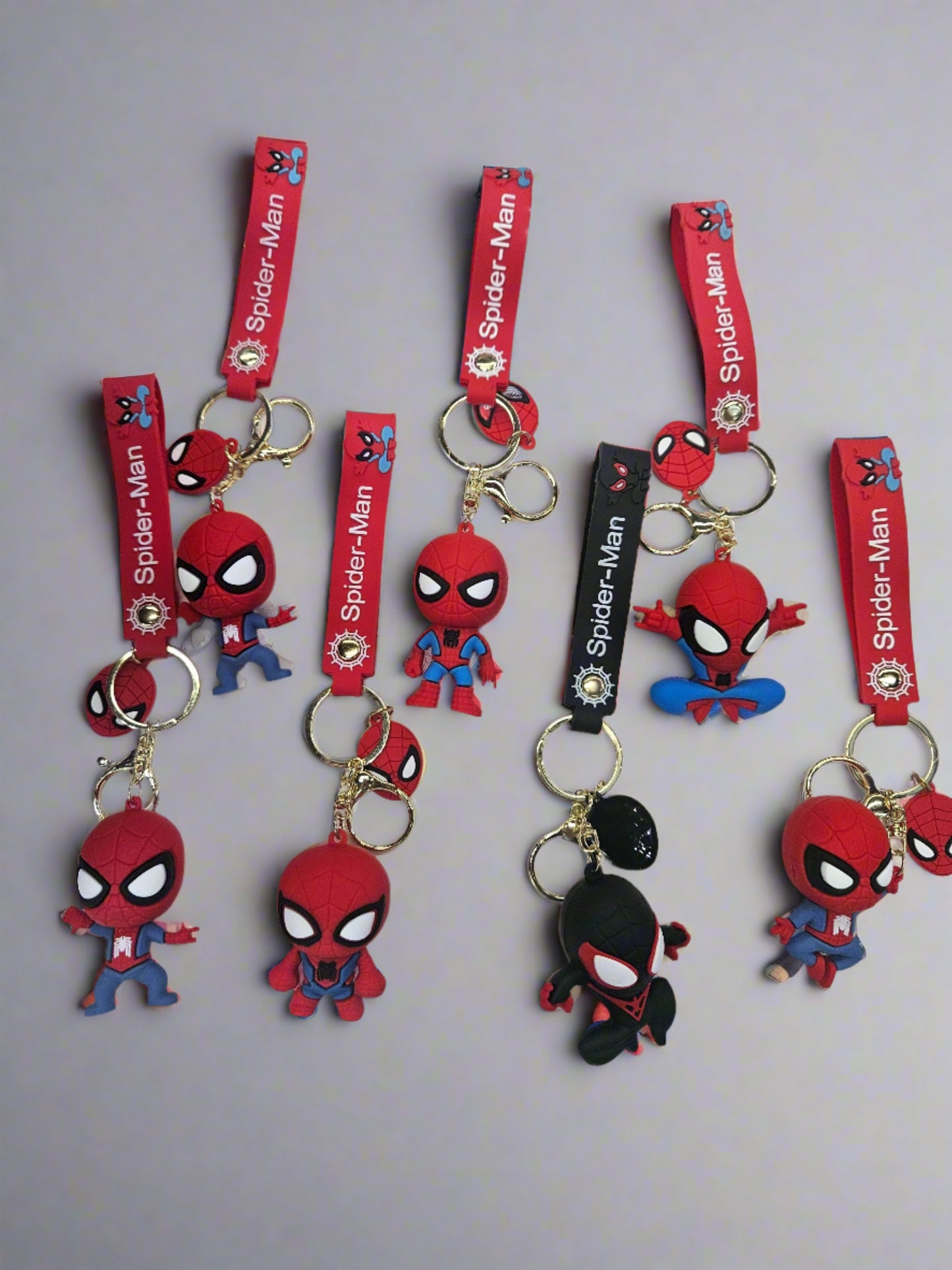 RED SPIDER 3D SILICON KEYCHAIN (12PC)