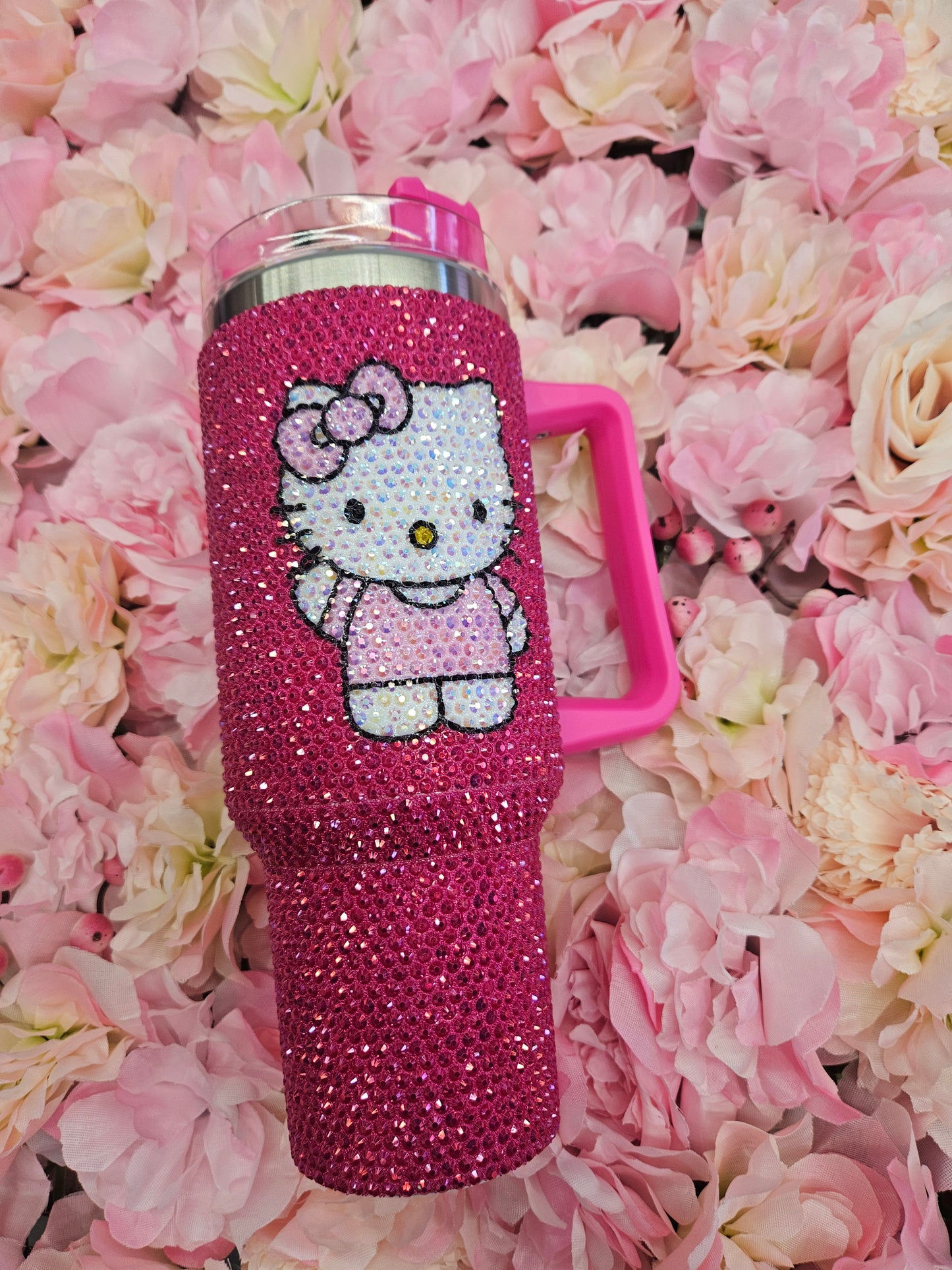 RHINESTONE KITTY 40 OZ TUMBLER