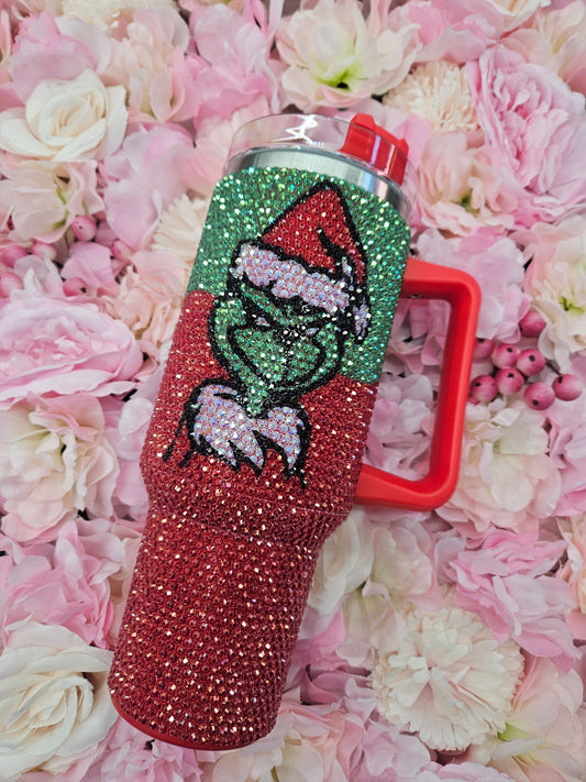 Grinch Bling 40 oz Stainless Steel Tumbler