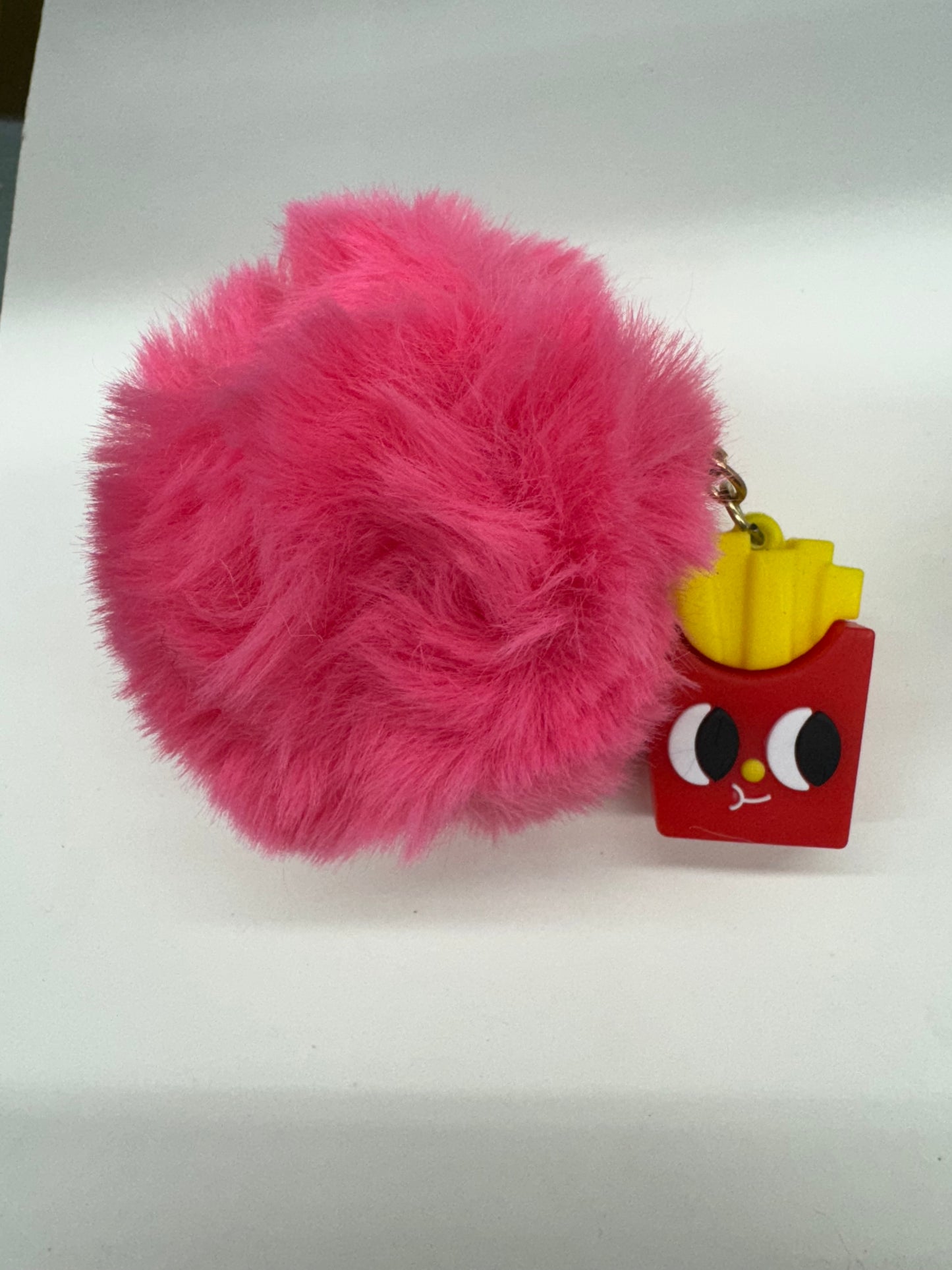 Pom Pom Keychain with Fast Food Charm (12pc)