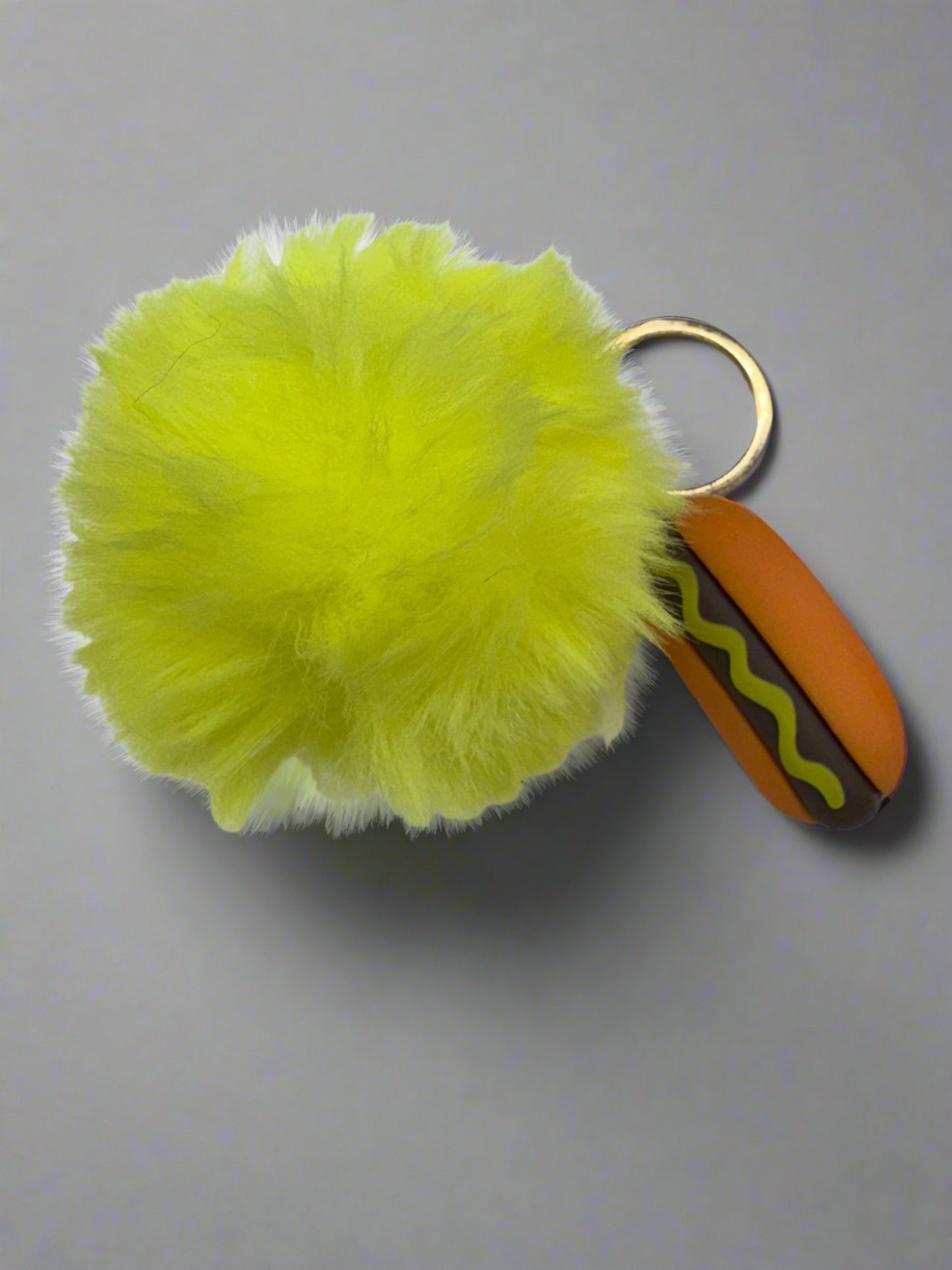 Pom Pom Keychain with Fast Food Charm (12pc)