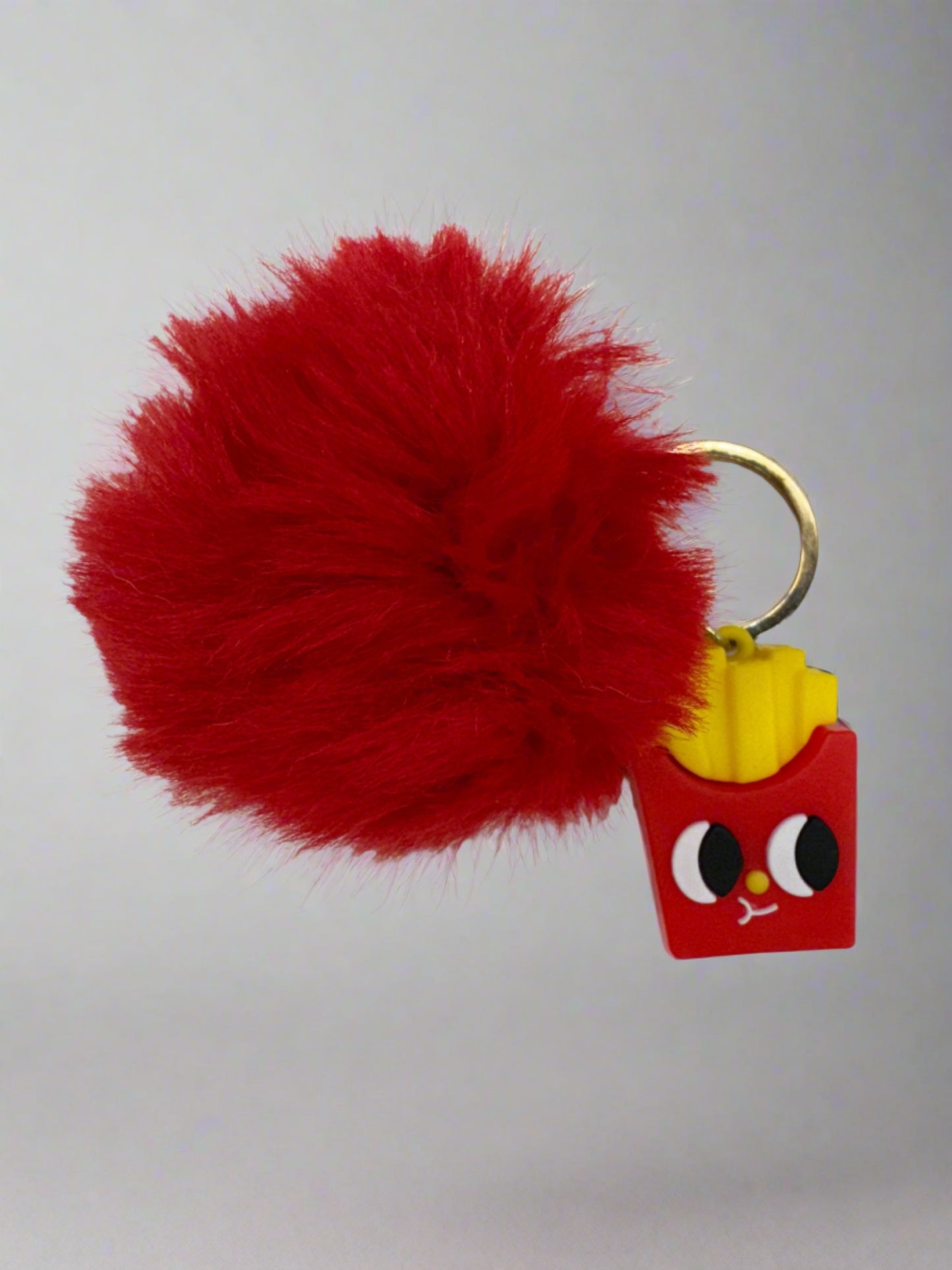 Pom Pom Keychain with Fast Food Charm (12pc)