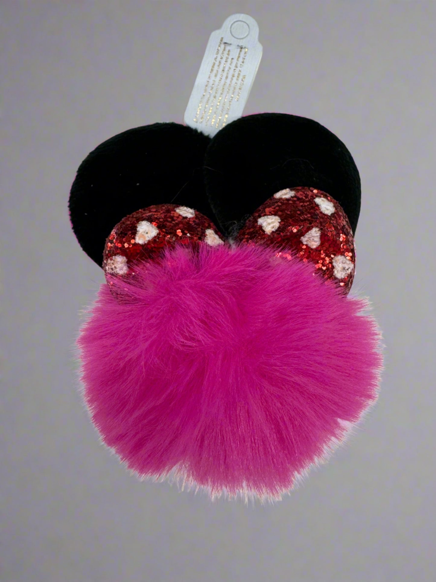 Mouse Ears Pom Pom Keychain