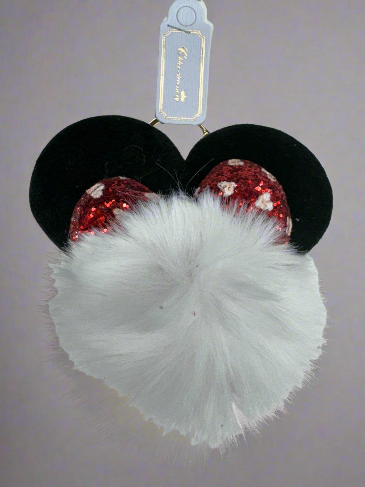 Mouse Ears Pom Pom Keychain