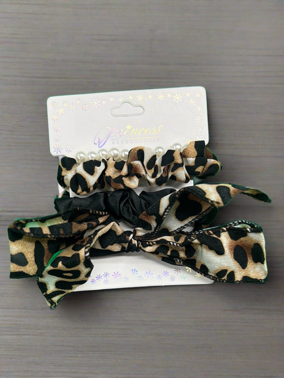 4 Piece Cheetah Hair Tie Set