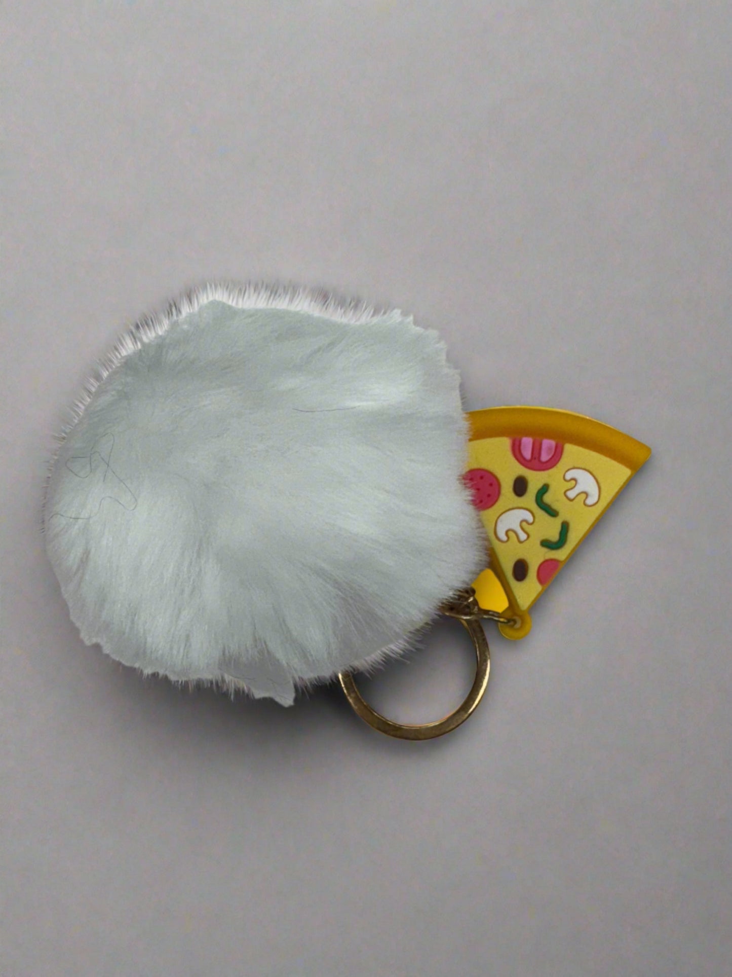 Pom Pom Keychain with Fast Food Charm (12pc)