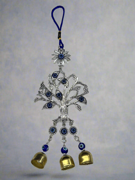 11" Evil Eye Tree of Life with Protection Bells Ornament