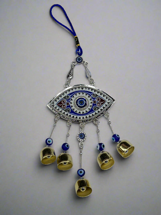 11" Evil Eye with Protection Bells Charm