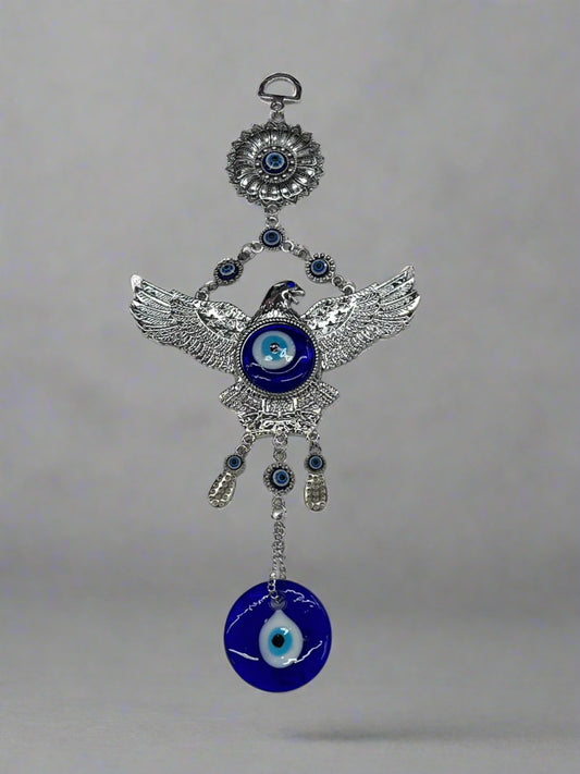 11" Evil Eye Eagle Hang Charm