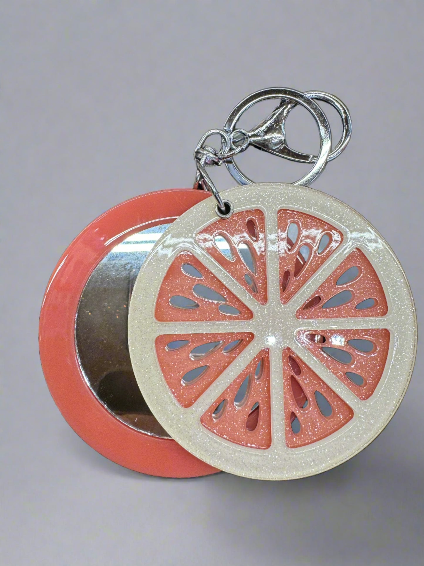 3" Citrus Compact Mirror Keychain