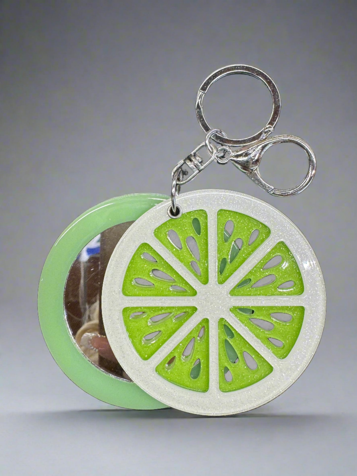 3" Citrus Compact Mirror Keychain