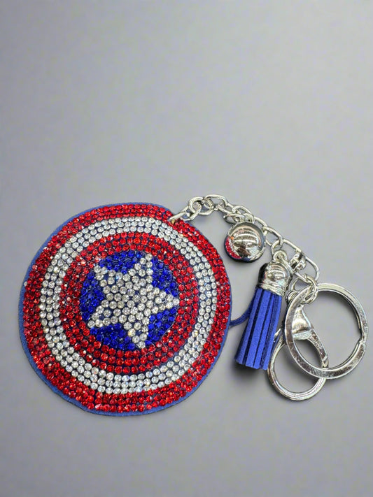 2.5" Keychain Rhinestone Star