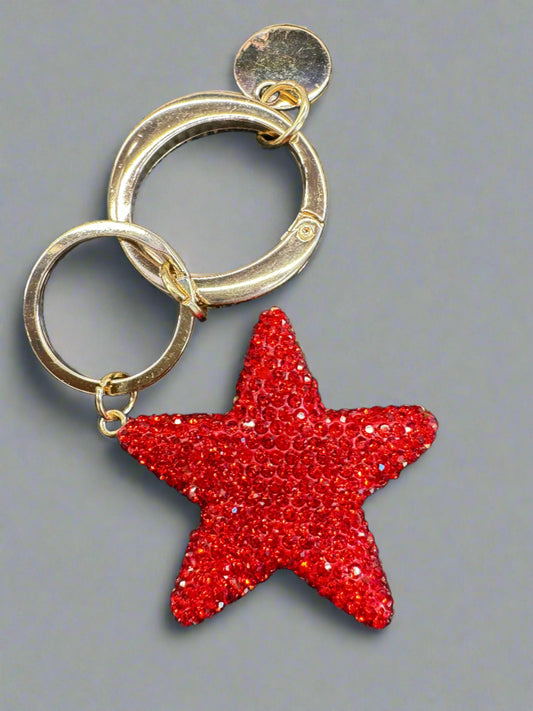 2" Star Rhinestone Keychain