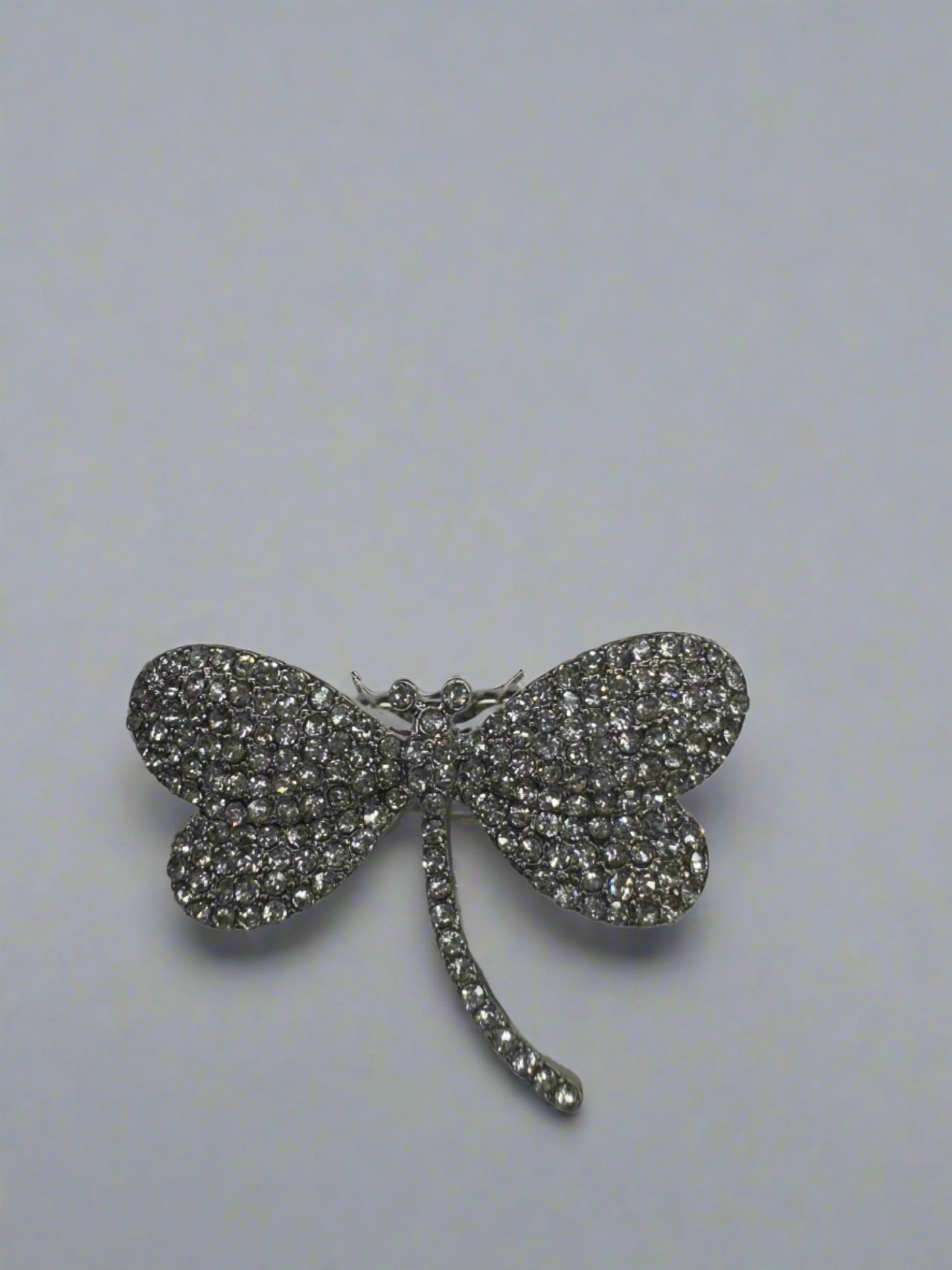 Rhinestone Dragon Fly Elastic Stretch Ring