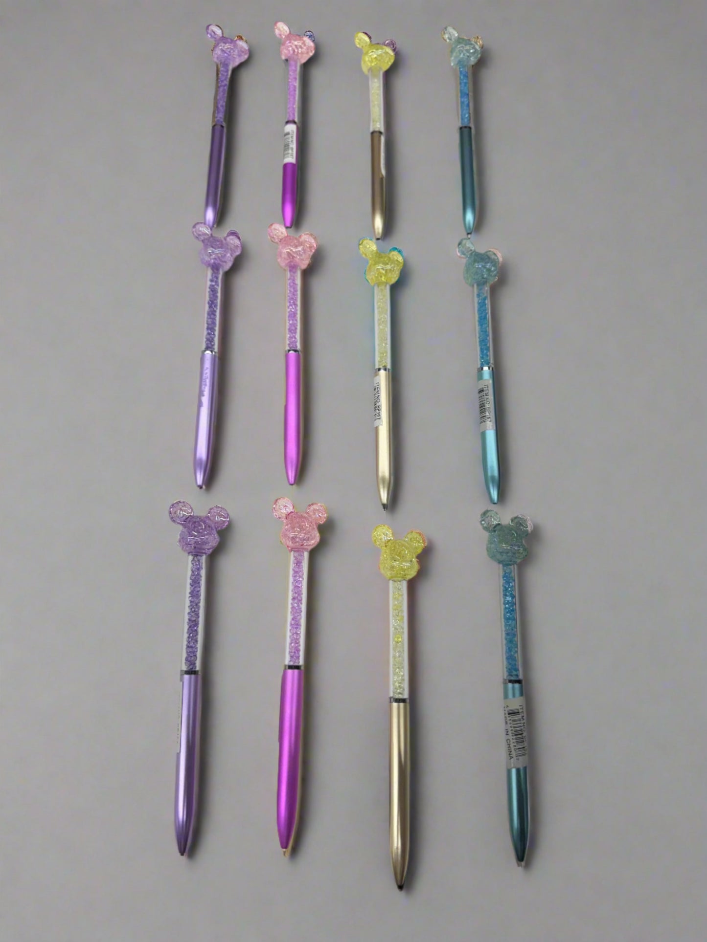 Mouse Head with Crystal Beads Ball Point Pen (12pc)