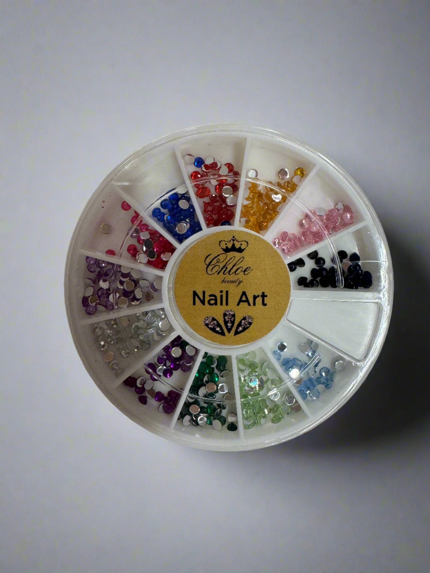 Flatback Assorted Nail Decor Rhinestones in Organized Box