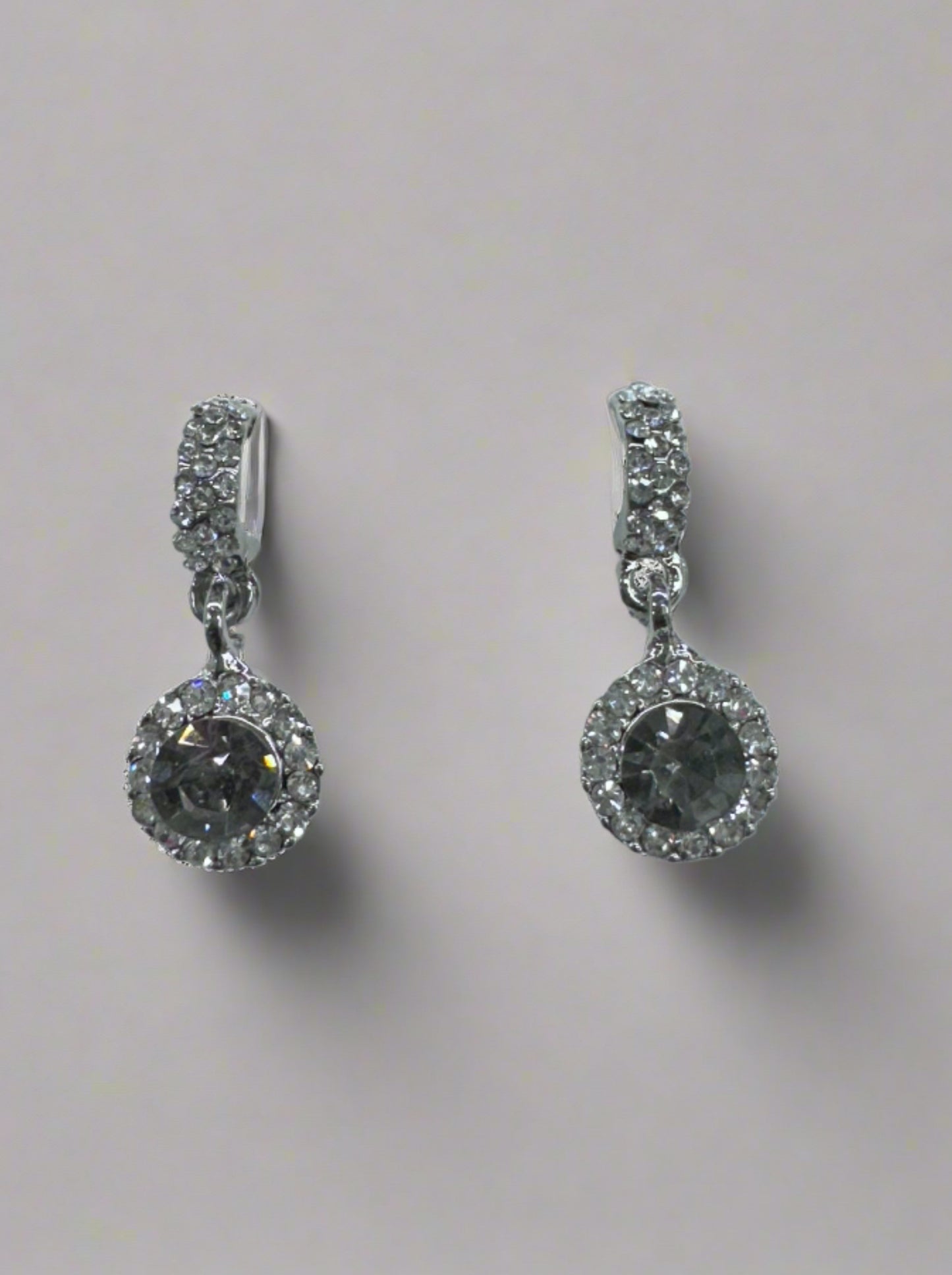 0.5" Rhinestone Dangle Earrings