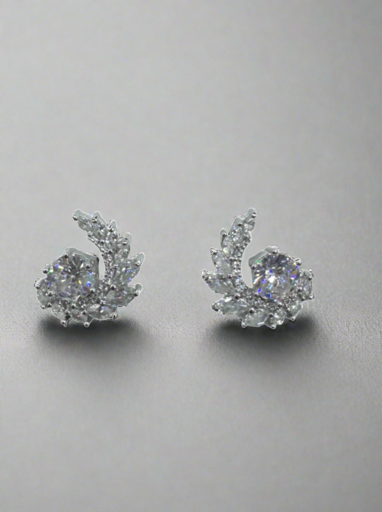 Cubic Zirconia Swirl Rhinestone Earrings