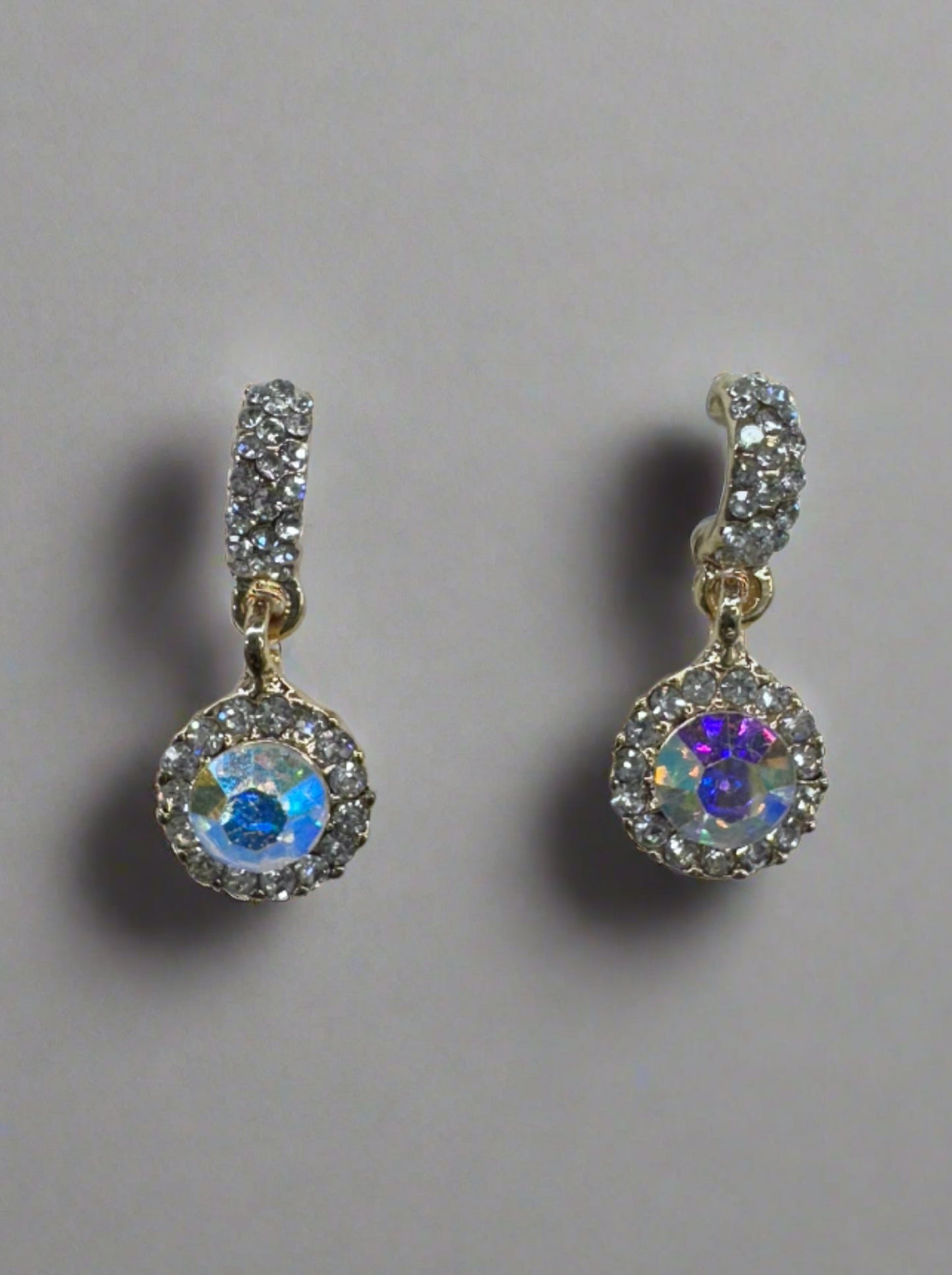 0.5" Rhinestone Dangle Earrings